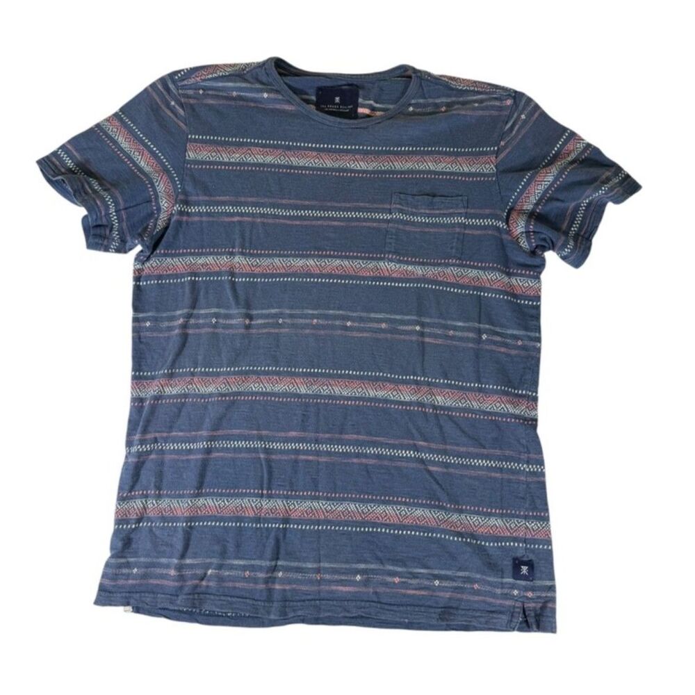 Roark Blue Striped Pocket Shirt Size XL